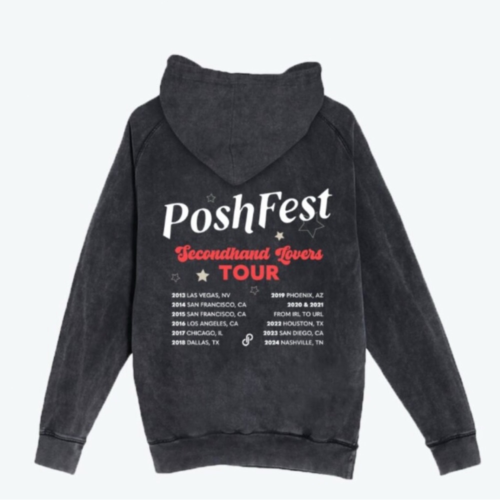PoshFest 2024 Exclusive Secondhand Lovers Tour Hoodie NEW - Picture 2 of 7